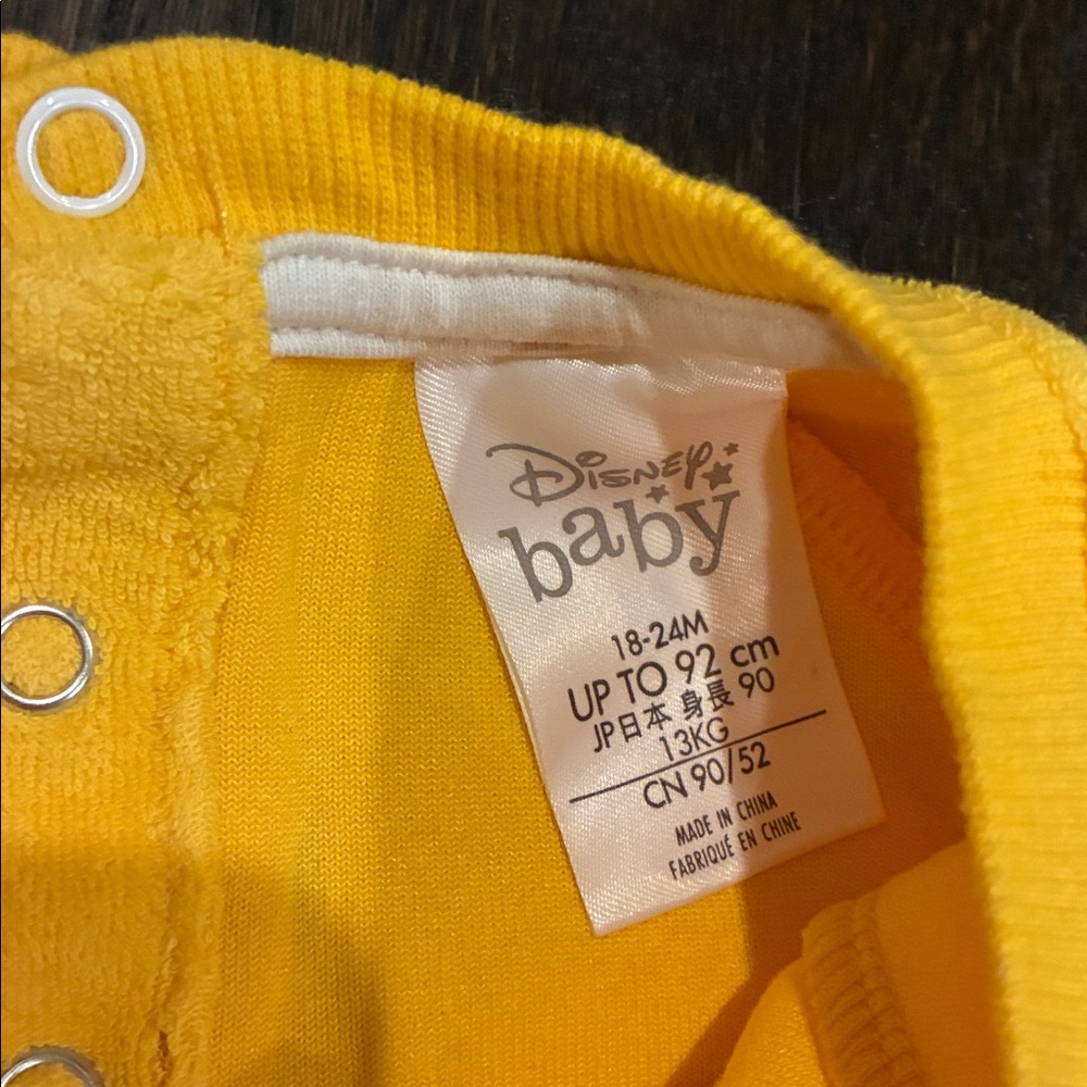Disney Baby Yellow Snap-Button Outfit - Picture 2 of 10
